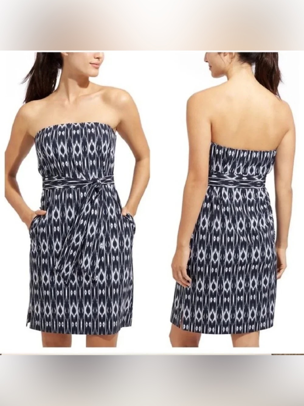 Athleta Ikat Strapless Anywhere Dress Size 10
